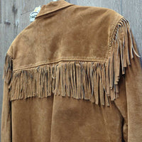 Suede Western Fringe Jacket, buttons *vgc, mnr cuff stains & edge rubs
