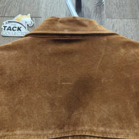 Suede Western Fringe Jacket, buttons *vgc, mnr cuff stains & edge rubs
