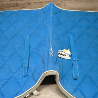 Quilt Jumper Saddle Pad, tabs *gc, clean, faded, puckers, stains, rubs, pills, holey edges
