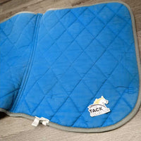 Quilt Jumper Saddle Pad, tabs *gc, clean, faded, puckers, stains, rubs, pills, holey edges

