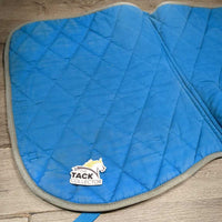 Quilt Jumper Saddle Pad, tabs *gc, clean, faded, puckers, stains, rubs, pills, holey edges
