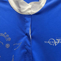SS Show Shirt, 1/4 Snap Up, Snap Collar, Bling *vgc, bubbled collar
