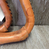 Narrow Leather Western Bell Stirrups *vgc, mnr scuffs, dirt, stains & rubs
