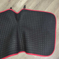 Set of 6: Microsuede Dressage Saddle Pad, 4 Polos & bag *vgc/xc, clean, mnr hair & rubs
