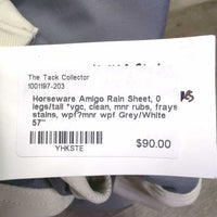 Rain Sheet, 0 legs/tail *vgc, clean, mnr rubs, frays, stains, wpf?mnr wpf

