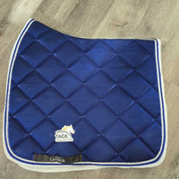 Satin Dressage Saddle Pad, 2x Piping *new, hair
