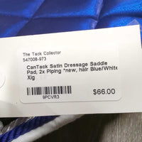 Satin Dressage Saddle Pad, 2x Piping *new, hair
