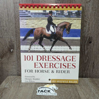101 Dressage Exercises for Horse & Rider Flip Paperback *vgc, bent corners & pages, mnr dirty & stains
