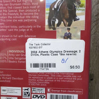 2004 Athens Olympics Dressage; 2 DVDs, Plastic Case *like new/xc
