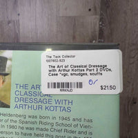 The Art of Classical Dressage with Arthur Kottas Part 2 DVDs, Case *vgc, smudges, scuffs

