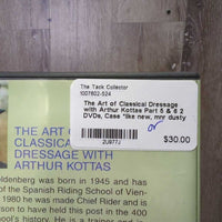 The Art of Classical Dressage with Arthur Kottas Part 5 & 6 2 DVDs, Case *like new, mnr dusty
