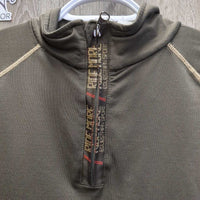 LS Light Fleece Lined Shirt, 1/4 Zip Up *gc, rubs, pills, clumpy, seam rubs/frays

