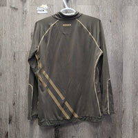 LS Light Fleece Lined Shirt, 1/4 Zip Up *gc, rubs, pills, clumpy, seam rubs/frays
