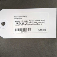 LS Light Fleece Lined Shirt, 1/4 Zip Up *gc, rubs, pills, clumpy, seam rubs/frays
