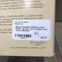 Natural Western Riding by Don Blazer *gc/fair, rubs, scrapes, torn cover, inscribed
