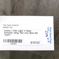 v.Thin Light V Neck Sweater, bling *like new
