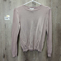 Light Crew Neck Synthetic Sweater *vgc, clean, rubs, pills, fluffs
