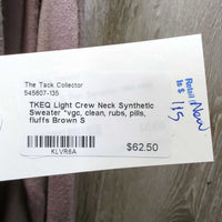 Light Crew Neck Synthetic Sweater *vgc, clean, rubs, pills, fluffs
