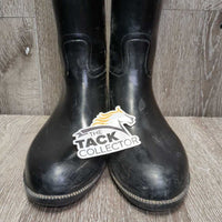 JUNIORS Tall Lined Rubber Riding Boots *vgc/xc, mnr scuffs, scractches & dirt
