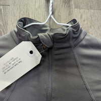 JUNIORS LS Shirt, 1/4 Zip Up *vgc/gc, seam puckers, fading/cracking logo
