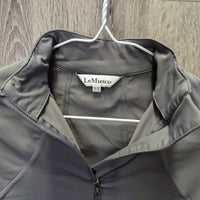 JUNIORS LS Shirt, 1/4 Zip Up *vgc/gc, seam puckers, fading/cracking logo
