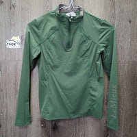 JUNIORS LS Shirt, 1/4 Zip Up *vgc, seam puckers
