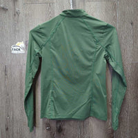 JUNIORS LS Shirt, 1/4 Zip Up *vgc, seam puckers

