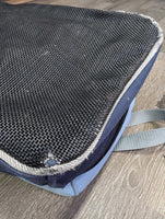Padded Grooming Bag, strap *gc, dirty, residue, mnr hair, threads, pills, snags, rubs, fraysmnr threads, hair, dirt
