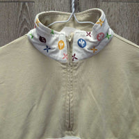 Light Sweatshirt, 1/4 Zip Up *gc, clean, seam puckers, puckered?shrunk
