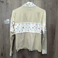 Light Sweatshirt, 1/4 Zip Up *gc, clean, seam puckers, puckered?shrunk
