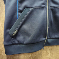 Light Fleece Lined Jacket, Zipper *gc, clumpy, hiary, puckered piping, older
