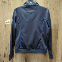 Light Fleece Lined Jacket, Zipper *gc, clumpy, hiary, puckered piping, older
