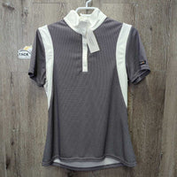 SS Show Shirt, 1/3 Zip Up *vgc, older, seam puckers
