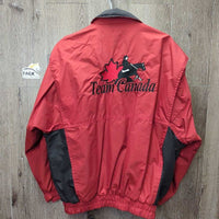 Light Jacket, Zipper, Snaps "Team Canada" *gc, older, clean, v.puckered embroidery
