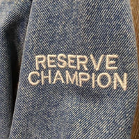 Hvy Jean Jacket, Leather Collar "Canadian Supreme" *vgc, mnr hair, threads
