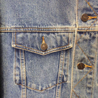 Hvy Jean Jacket, Leather Collar "Canadian Supreme" *vgc, mnr hair, threads
