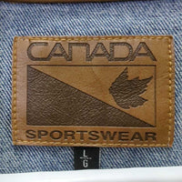 Hvy Jean Jacket, Leather Collar "Canadian Supreme" *vgc, mnr hair, threads
