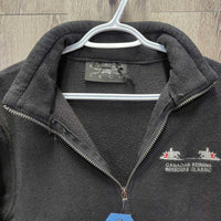 Fleece Jacket, Zipper "Canadian Reining", Zipper *gc, clean, v.clumpy, faded, broken tag, mnr hair, r ubs
