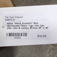 "Hiend Accents" Star Microsuede Pillow *vgc, mnr hair, pills, rubs & clumpy
