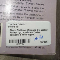 Black Stallion's Courage by Walter Farley *gc, v.yellowed, rubs, scrapes & torn edges
