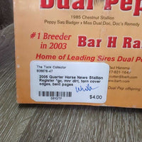2005 Quarter Horse News Stallion Register *gc, mnr dirt, torn cover edges, bent pages
