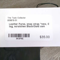 Leather Purse, snap strap *new, 0 tag, scratches
