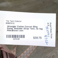 Cotton Canvas Sling Purse, Shoulder Strap *new, no tag
