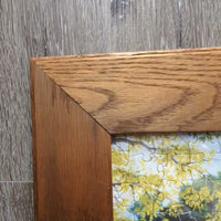 2 Horse Puzzle Pictures, Hvy Wood Frame *vgc, loose back, wavy pieces, mnr chips

