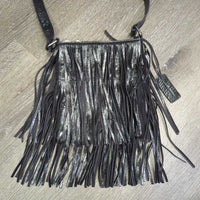 Double Fringe Leather Purse, strap *xc/like new
