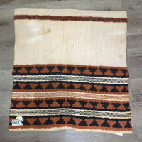 Wool Saddle Blanket *vgc, mnr hair, dirt, stains

