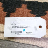 Wool Saddle Blanket *vgc, mnr hair, dirt, stains
