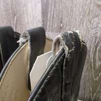 JUNIORS Round Toe Western Boots *gc/fair, clean, v.rubbed, scuffs, cracking inside
