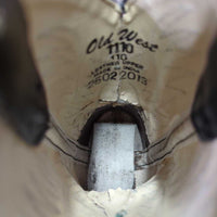JUNIORS Round Toe Western Boots *gc/fair, clean, v.rubbed, scuffs, cracking inside
