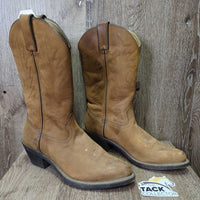 Pointy Toe Suede Western Boots *vgc, mnr rubs, stains, scuffs
